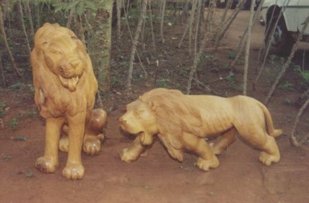 Sculpture titled "Lions" by Jéosbé Avadra, Original Artwork
