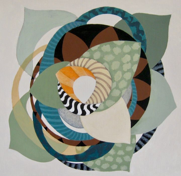 Malerei mit dem Titel "fleur abstraction" von Benoit Forest, Original-Kunstwerk, Acryl