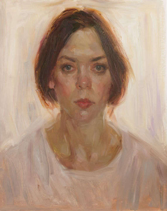 Картина под названием "Self-portrait" - Ekaterina Blinova, Подлинное произведение искусства, Масло