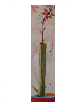 Peinture intitulée "pot de fleur" par Bolvariart, Œuvre d'art originale