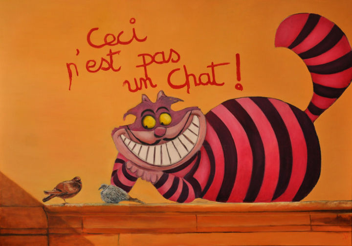 Peinture intitulée "Ceci n'est pas un c…" par Sebastien Devore (Art-bracadabrac), Œuvre d'art originale, Huile Monté sur Châ…