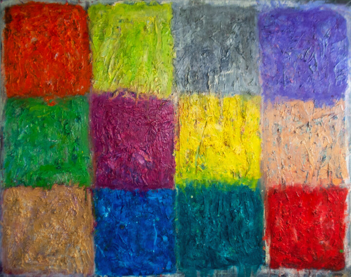 Картина под названием "Painter's Calendar" - Don Perley, Подлинное произведение искусства, Масло Установлен на Деревянная ра…