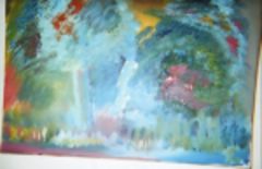 Pintura intitulada "trees dream" por Artbye, Obras de arte originais, Óleo