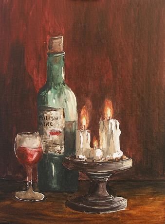Peinture intitulée "polish wine" par Miro, Œuvre d'art originale, Huile