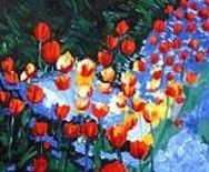 绘画 标题为“Tulips” 由Renata Sajko, 原创艺术品, 油