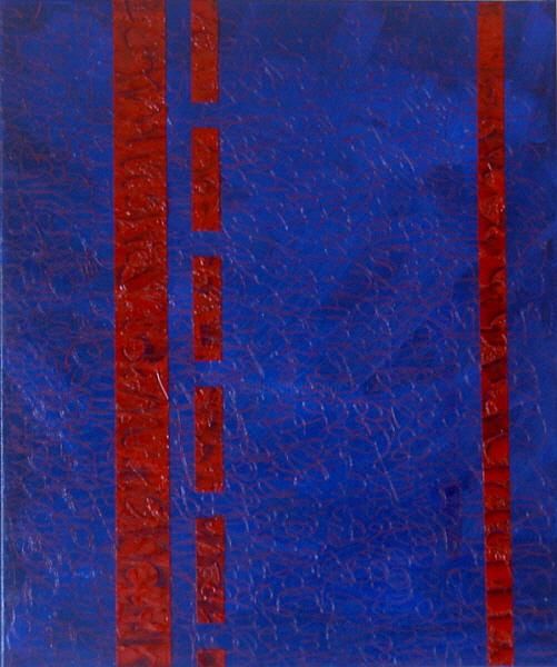 Painting titled "POST SCRIPTUM 4" by Cab Apert Claude, Original Artwork, Oil Mounted on Wood Stretcher frame