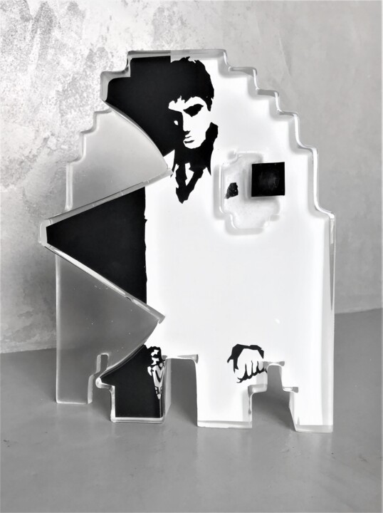 Scultura intitolato "Score 042 - Scarface" da Artcadebites, Opera d'arte originale, Resina