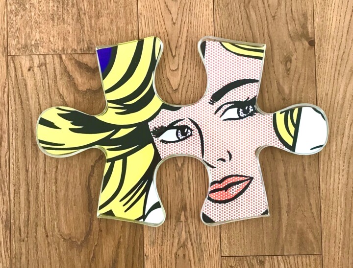 Γλυπτική με τίτλο "ArtPuzzle Piece #010" από Artcadebites, Αυθεντικά έργα τέχνης, Ρητίνη