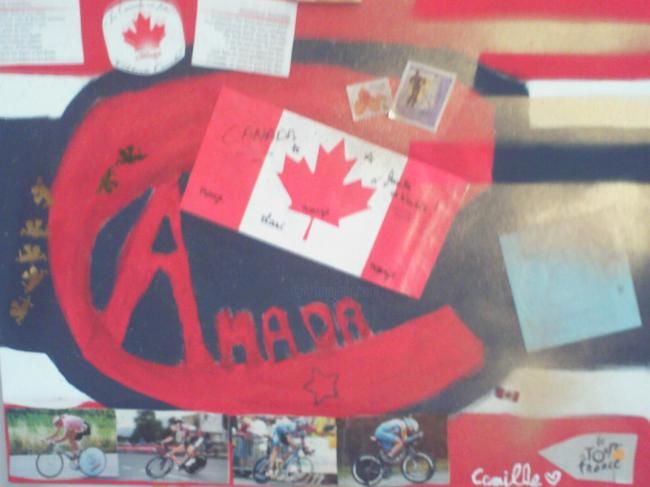 Peinture intitulée ""Canada"" par Art Cam, Œuvre d'art originale, Huile