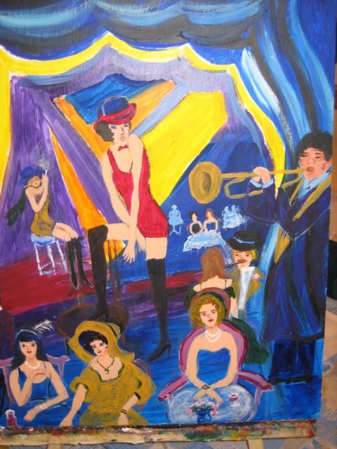 Malerei mit dem Titel "Life is a Cabaret" von Adele Steinberg, Original-Kunstwerk