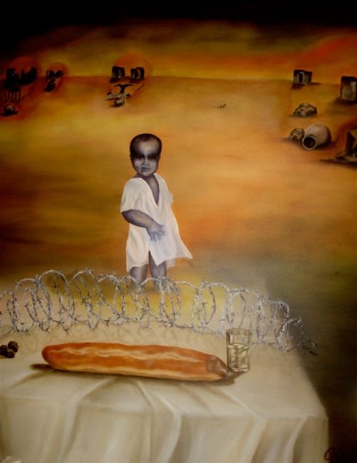 Peinture intitulée "Forbidden Last Supp…" par Visual Art Web, Œuvre d'art originale