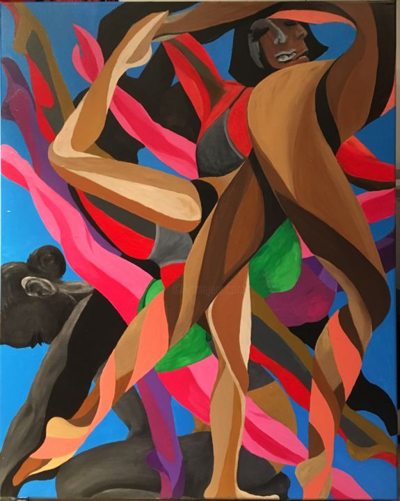 Peinture intitulée "Art movements" par Cloe Jalipa, Œuvre d'art originale, Acrylique