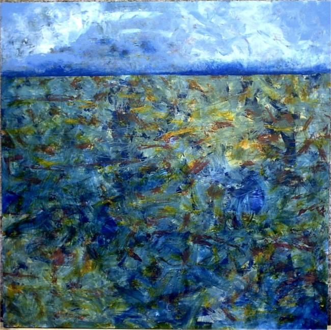 Painting titled "Océan" by Artcolin, Original Artwork, Oil