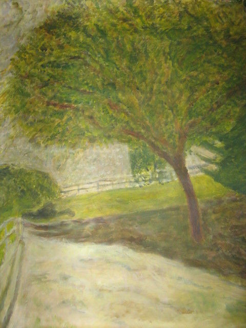 Painting titled "Arbre en Andorre" by Artcouleur S, Original Artwork