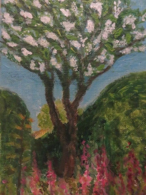 Painting titled "Lilas" by Artcouleur S, Original Artwork