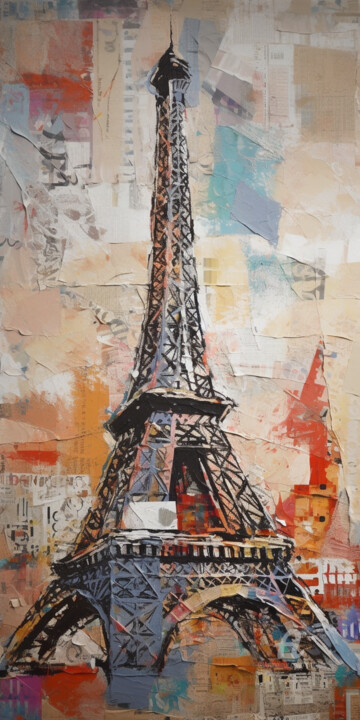 Digital Arts titled "Eiffel" by Artcypia, Original Artwork, AI generated image