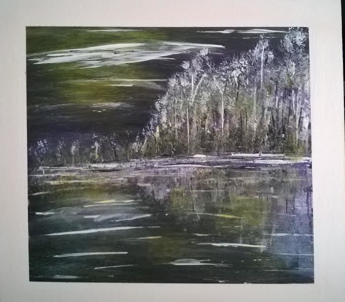 Painting titled "Ночь" by Vladimir Pavlenko, Original Art, Acrylic
