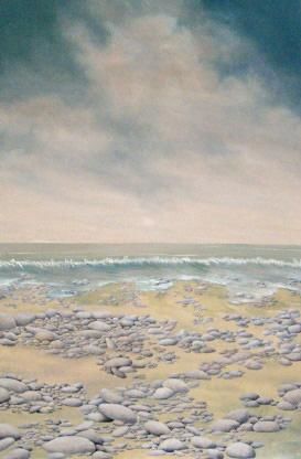 Картина под названием "Amarée basse" - Christian Geai, Подлинное произведение искусства, Масло