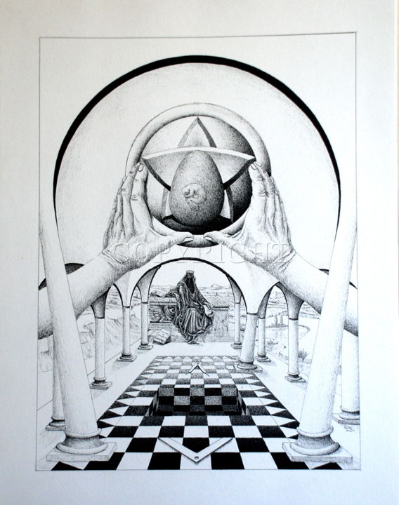 Drawing titled "nouveau-tableau-a-l…" by Christian Geai, Original Artwork, Other