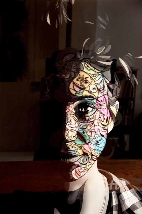 Digitale Kunst getiteld "Lalu toon" door Art De Noé, Origineel Kunstwerk, Digitaal Schilderwerk