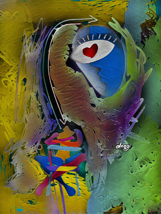 Digital Arts titled "love-thyself-2.jpg" by Devendra Negi, Original Artwork, Digital Painting