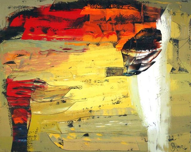 Картина под названием "Favorite artichoke" - Djoma Djumabaeva, Подлинное произведение искусства, Масло