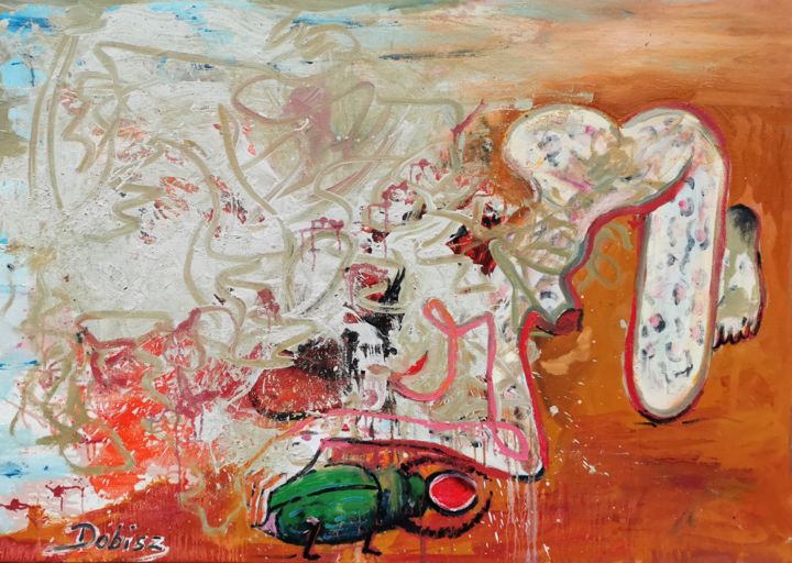Malerei mit dem Titel "The Immortality" von Dalma Dobisz, Original-Kunstwerk, Öl