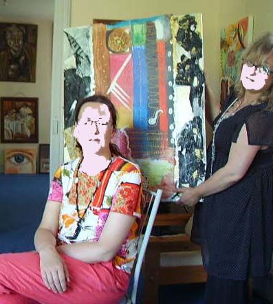 Peinture intitulée "Collage de Melle X" par Dominique De Roo, Œuvre d'art originale, Collages