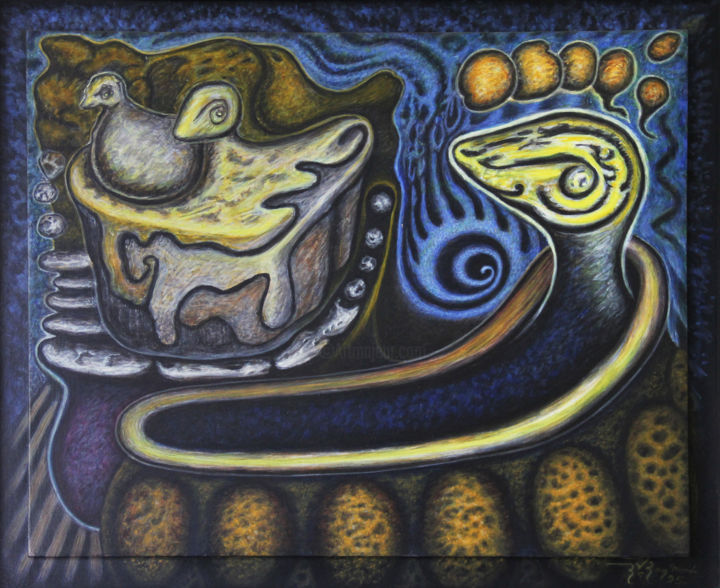 Painting titled "Espectativa" by Raymundo Rodríguez Velázquez, Original Artwork, Acrylic