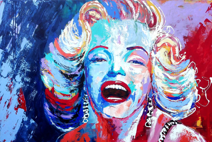 Painting titled "MARILYN" by Nils Sprenger, Original Art, Acrylic