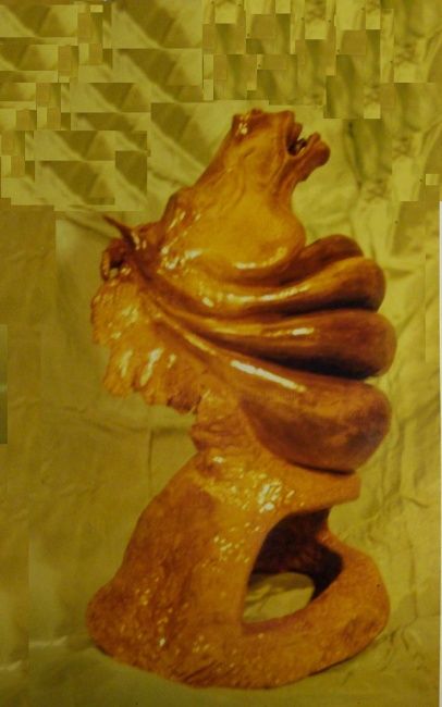 Sculpture titled "testa di cavallo sm" by Angelo Pisciotta, Original Artwork, Terra cotta