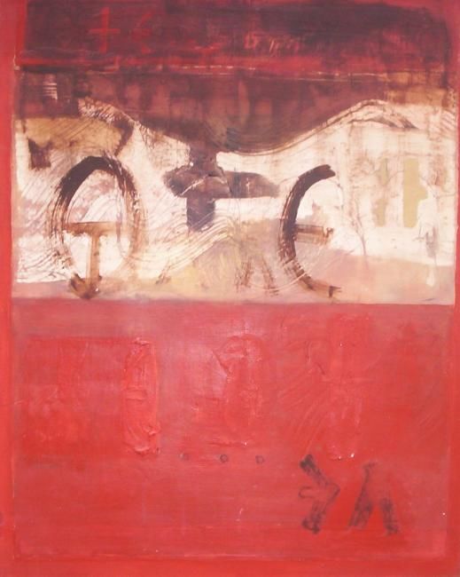 Pintura titulada "Rojo" por Gerardo Pablo Apud  Vanini, Obra de arte original