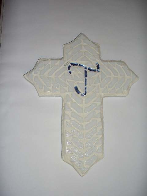 Sculpture titled "Cross with J" by Arteangel, Original Artwork