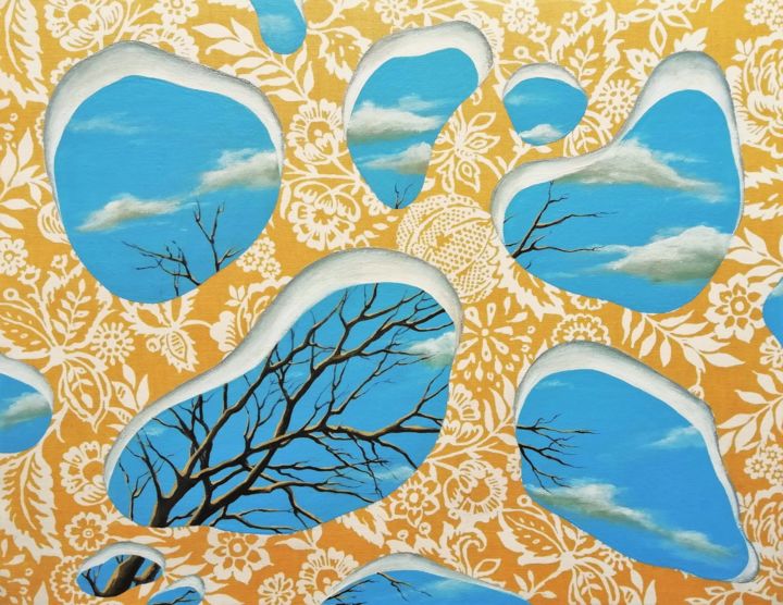 Peinture intitulée "TRYPOPHOBIQUES S'AB…" par Carole Dureau, Œuvre d'art originale, Acrylique