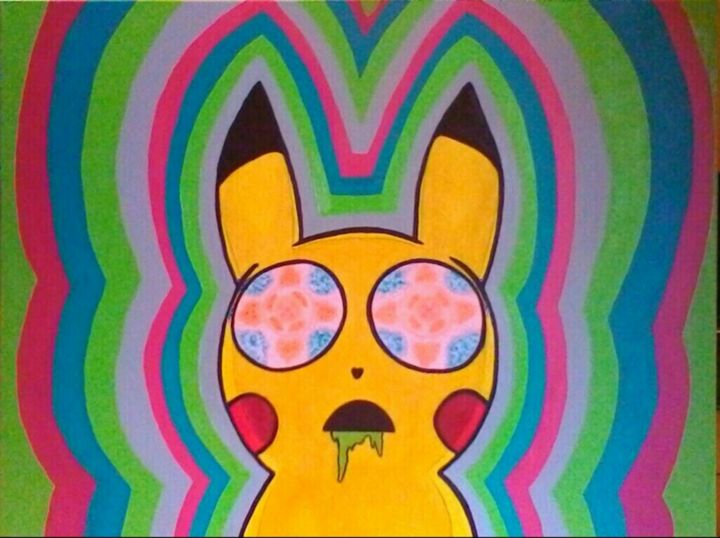 Pittura intitolato "PsyKémon" da Luigi Monti, Opera d'arte originale, Olio