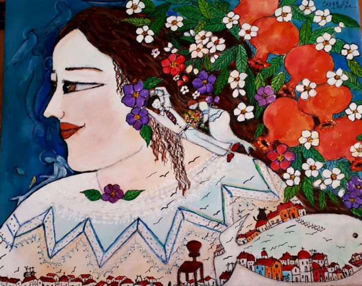 Malarstwo zatytułowany „Alegría y Olé - Mai…” autorstwa Maika, Oryginalna praca, Akryl