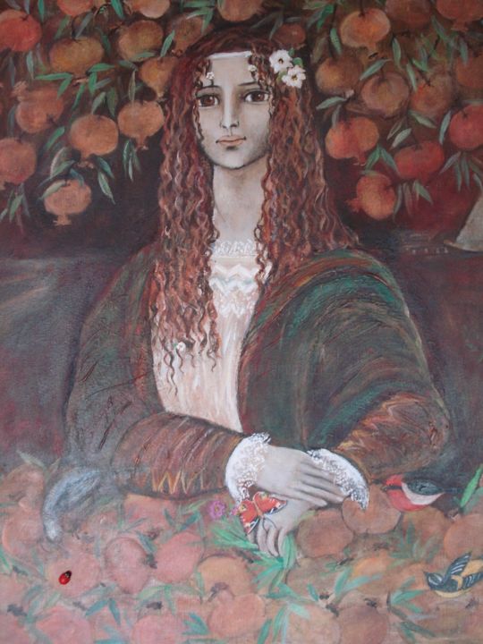 Painting titled "El viaje de la mona…" by Maika, Original Artwork, Acrylic