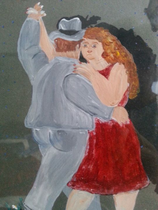 Painting titled "Botero visto por su…" by Maika, Original Artwork, Acrylic