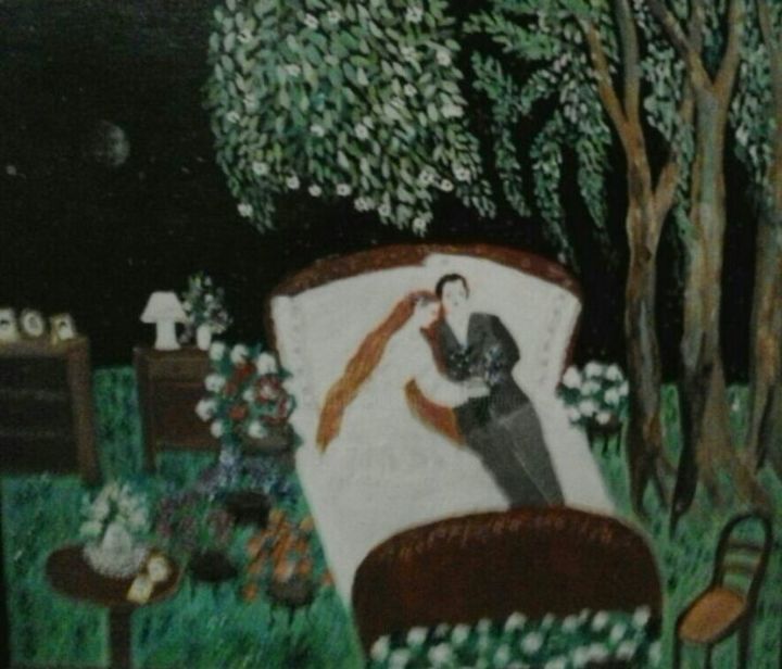 Pittura intitolato "Perfecto amor...soñ…" da Maika, Opera d'arte originale, Acrilico
