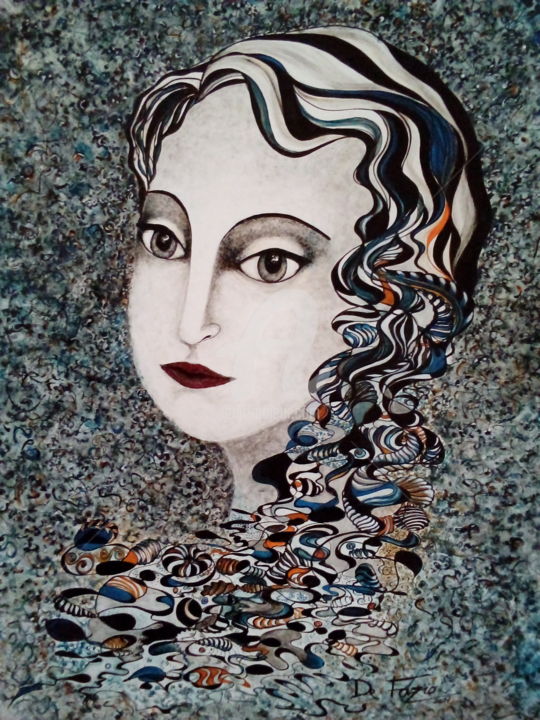 Pittura intitolato "Azul 1" da Graciela De  Fazio, Opera d'arte originale, Acrilico