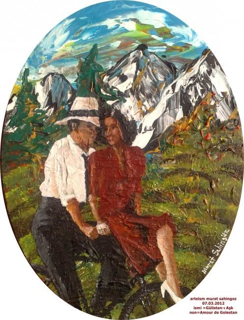 Peinture intitulée "NO 8 =Garden of lov…" par Murat Sahingoz, Œuvre d'art originale,