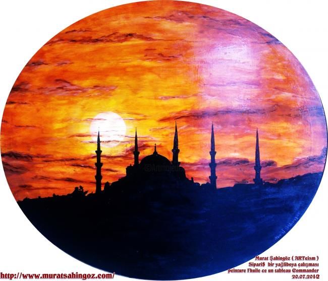 Peinture intitulée "2 Coucher de soleil…" par Murat Sahingoz, Œuvre d'art originale, Huile