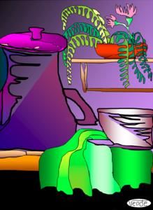 Drawing titled "Bodegon 2 - 2" by Jorge Washington Verde Ramos, Original Art, Other