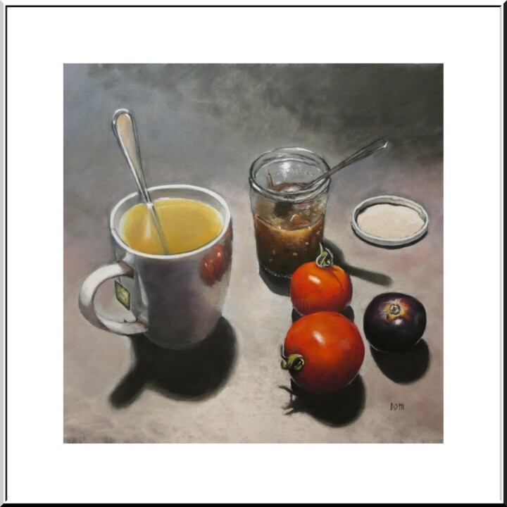 Dessin intitulée "Confiture de tomate…" par Artelierdedomi, Œuvre d'art originale, Pastel