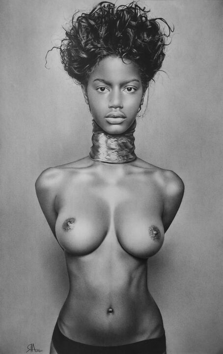 Рисунок под названием "Venus XXI" - Артём Яворский, Подлинное произведение искусства, Карандаш
