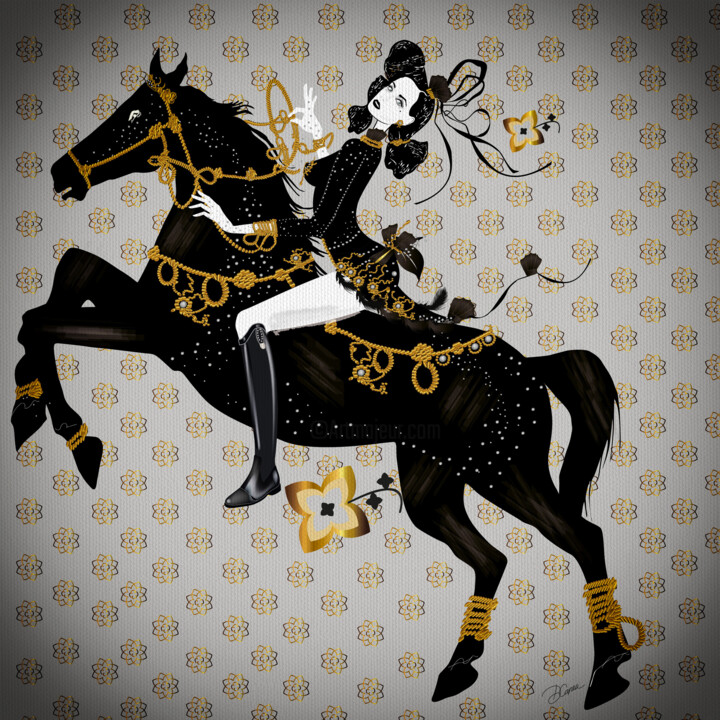 Tekening getiteld "Burlesque Star - ho…" door Artemisia, Origineel Kunstwerk, pigmenten