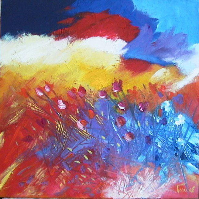 Painting titled "Rosso 1" by Luigi Torre, Original Artwork