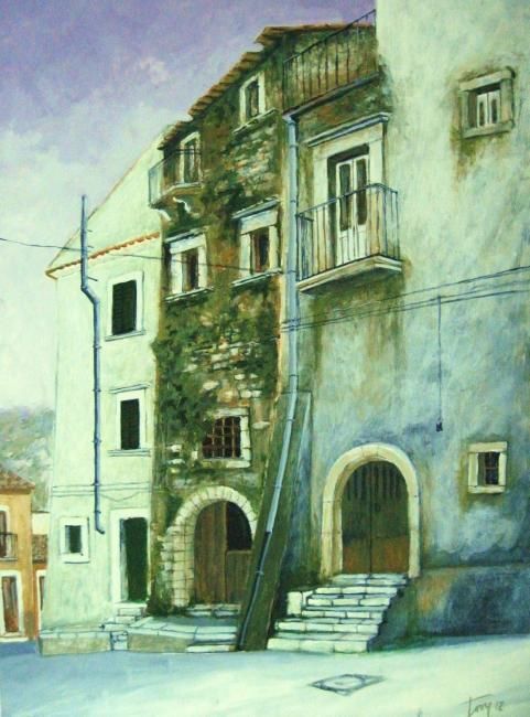 Pintura titulada "Antiche mura" por Luigi Torre, Obra de arte original