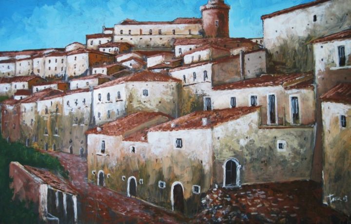 Painting titled "Vecchia Celenza" by Luigi Torre, Original Artwork