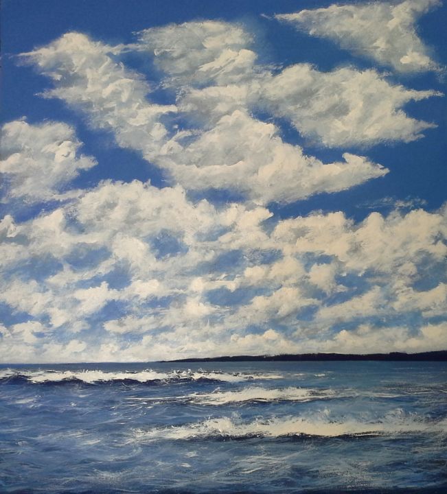 Pittura intitolato "nuvole" da Luigi Torre, Opera d'arte originale